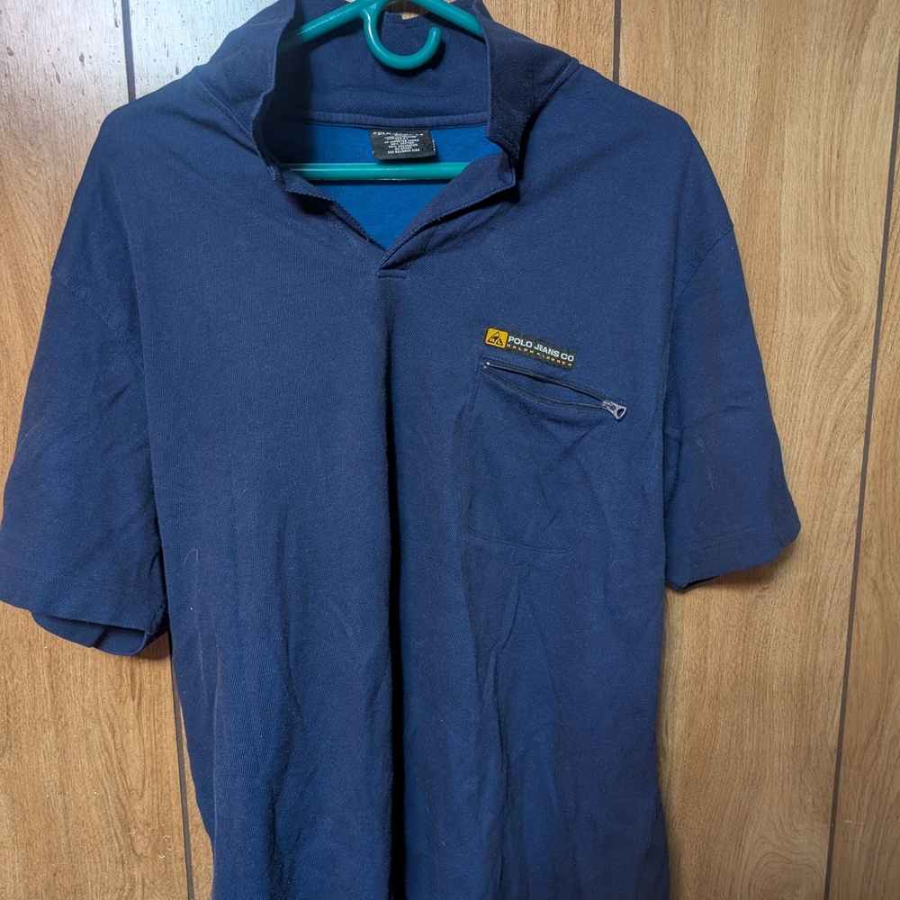 Ralph Lauren Blue Polo Jeans Co Shirt Short Sleeves Casual